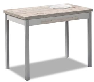 ASTIMESA Mesa de Cocina con Alas Tapa con Laminado Amundsen, 100x60cm