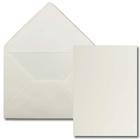 FarbenFroh by GUSTAV NEUSER 50x Einzelkarten Set mit Briefumschlägen DIN A6 / C6 in Naturweiß (Creme) - 14,8 x 10,5 cm - ohne Falz