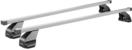 Menabo Querträger kompatibel mit BMW 3er E46 Limousine 1998-2007 Stahl Grau