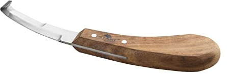 START Profi-Hufmesser doppelseitig mit Holzgriff – in Rechts- oder Linkshänder-Ausführung – 22 cm Gesamtlänge, 8,5 cm Klinge – Double Edge (Rechts)