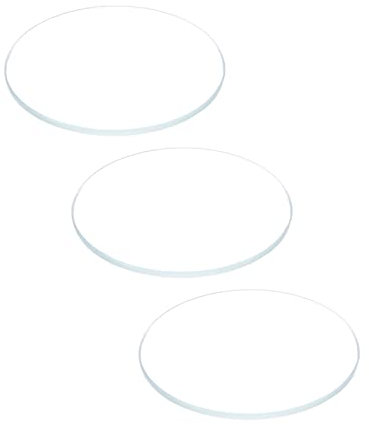 sourcing map 3Stück Uhr Glas Kristall Linse, 31mm Durchmesser 1,1mm Kantenstärke Doppelkuppel Runde Klarsichtglas Ersatzteile für Uhrmacher Uhr Glas Linse Ersatzteil