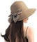 Women Sun Straw Hat Ladies Bowknot Straw Hat UPF 50+ Summer Beach Cap Elegant Wide Brim Bucket Hat Adjustable Sun Visor Hat Foldable Packable Outdoor Cap for Hiking, Camping, Gardening, Travelling