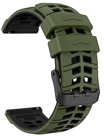 OVERSTEP Kompatibel mit Vivoactive 4, Venu 2 Armband, 22mm Ersatzarmband aus weichem Silikon für Forerunner 255/255 Music/Forerunner 265/Samsung Gear S3 Frontier/Galaxy Watch 46mm