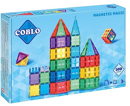 Coblo Classic 100 Teilig - Magnetische Bauklötze für Kinder - Lernspielzeug - Kreativität & Fantasie - Tolle Konstruktionen - Geschenkidee