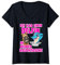 Damen Delfin in meiner Bauchtasche Honk Party Outfit Malle Isi T-Shirt mit V-Ausschnitt
