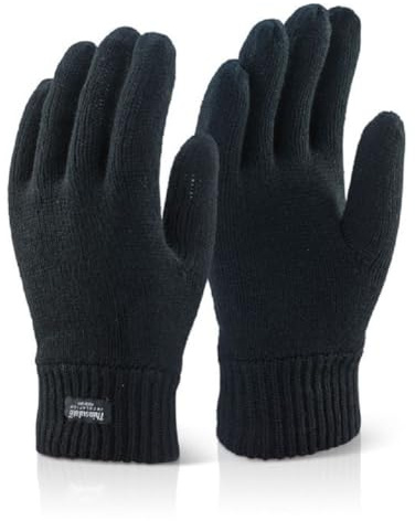 Thinsulate Damenhandschuhe, Vollfinger, dick, gestrickt, isoliert, gerippte Manschette, Winter, warm, im Freien