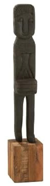 J-Line Statue Boro Holz schwarz/Natur