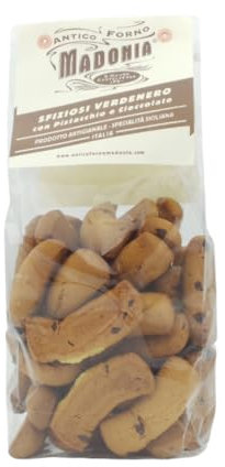 Biscotti Antico Forno Madonia Sfiziosi Verdenero Pistacchio e Cioccolato Biscotti Artigianali Pacco da 450 g