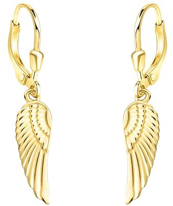 SOFIA MILANI - Damen Ohrringe 925 Silber - vergoldet/golden - Flügel Ohrhänger - E2562