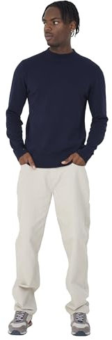 BRAVE SOUL Mens Turtle Neck Jumper Light Knit Pull Over Knitted Funnel Sweater