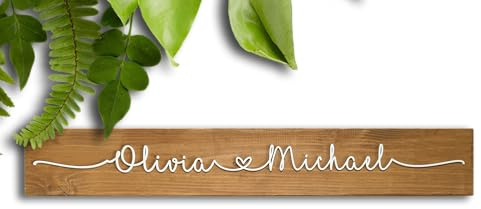 GCT creations Personalisiertes Valentinstagsgeschenk, Hochzeitsgeschenk, Geschenk für Paare, individuelles Namensschild, Liebesschild, Geschenk für Freund und Freundin