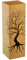 DRW Porte-parapluie carré en métal avec arbre de vie doré 15,5 x 15,5 x 49 cm
