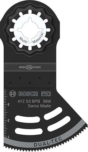Bosch 10x PRO AYZ 53 BPB Dual-Tec Blatt, 53 x 40 mm, 10-tlg. | für Gipskartonplatte, Holz mit Nägeln, Breite 53 mm, Professional Zubehör Multifunktionswerkzeug