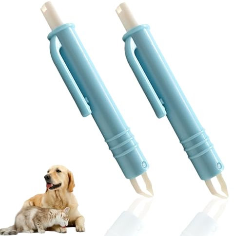 2 Stück Zeckenzange, Zeckenentferner für Hunde und Katzen, Zeckenpinzette Perfekt Für Zeckennotfallset, Zeckenentfernung In Sekunden Zuverlässiger Zeckenentferner, Haken für alle Zecken-Größen(wathet)
