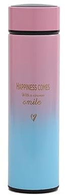 Botellas de agua inteligentes con pantalla digital de temperatura, infusor de café y té, taza térmica con luz LED, termo de acero inoxidable con aislamiento al vacío de doble pared, a prueba de fugas,