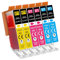 Druckerpatronen Kompatibel für Canon CLI-571 für Canon TS5050 Druckerpatronen Pixma TS5000 TS5051 TS5053 TS5055 TS6050 TS6051 TS6052 MG5750 MG5751 MG5753 MG6800 MG6850 MG6851 MG6852 MG6853 (6er-Pack)