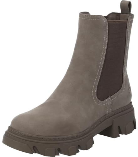 Palado Chelsea Boots Damen Caprera - moderne Stiefeletten - leicht gefütterte Stiefel für Herbst und Winter - modische Winterschuhe Grau UK3,5 - EU36