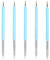 FRCOLOR 5Pcs Pinceaux De Nail Art Double Tête En Silicone Outils De Pointage Pour Manucure Brosse à Liner Et Dessin De Décorations Idéal Pour Salon Et Usage Domestique