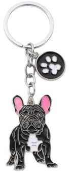 BT Bear Schlüsselanhänger, Hundemarke, niedlicher Metall-Schlüsselanhänger, Taschenanhänger, Französische Bulldogge, Schwarz, 10