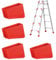 4 Pcs Non Slip Ladder Feet Covers, Rubber Pad Replacement Step Ladder, 50 x 20 mm Rubber Ladder Feet Covers, Ladder Stabilizers, Anti-Slip Replacement Foot Covers for Home and Industrial Ladders