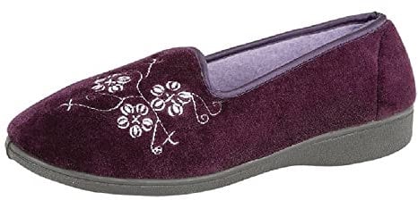 Zedzzz JENNY Ladies Full Slippers Purple UK 5