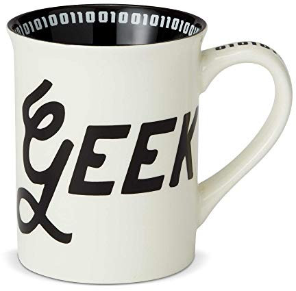 Enesco 6002632 Our Name is MudGeeky, 450 ml Tasse, Steingut, 473 ml, Schwarz