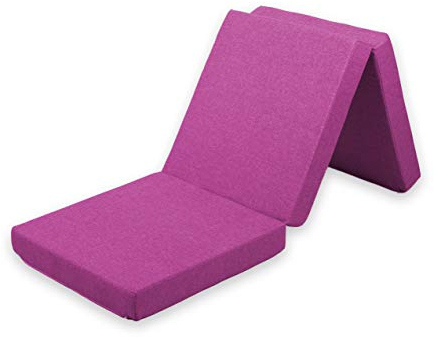 Gutekissen® Klappmatratze Faltmatratze Gästematratze 3MAT Saw Set (Matratze 195x65x5+Tasche+Deko Kissen 55x30), Saw Pink