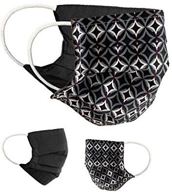 BaF Community Masken 2 per Pack Set Unisex Behelfsmaske Wendbar Mundschutz Maske Mund und Nasenschutz Wendemaske mit Motiv Baumwolle BCI Waschbar