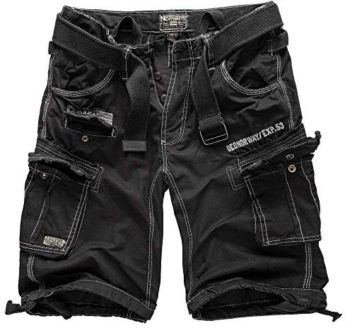Geographical Norway Cargo Shorts Hunter mit UD Bandana Black - L -