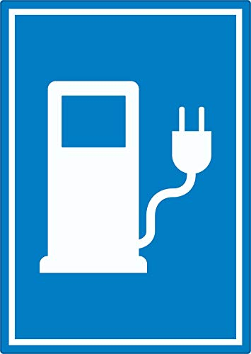 Stromtankstelle Aufkleber Elektrofahrzeug A5 (148x210mm)