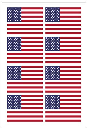 Generisch 8 Stück Aufkleber Amerika Flaggen Set | Sticker USA Autoaufkleber