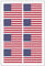 Generisch 8 Stück Aufkleber Amerika Flaggen Set | Sticker USA Autoaufkleber