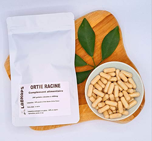 ORTIE RACINE 200 gélules dosées à 400 mg enveloppe 100% végétale - complément alimentaire