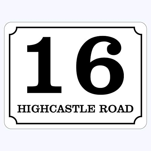 4 Pack of Personalised Printed Wheelie Bin Number Stickers Click CUSTOMIZE NOW to enter your text 200mm x 150mm Set of 4 Self adhesive custom signs