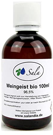 Sala Weingeist Ethanol Alkohol 96,5% unvergällt bio 100 ml PET