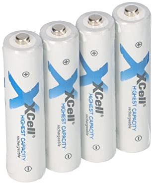 4X Akku Typ 1150 mAh 1,2V NiMH Micro AAA | wiederaufladbare Batterien hohe Kapazität | geringe Selbstentladung | ideal für Blitzgerät, Wii & Xbox Controller (4X AAA)