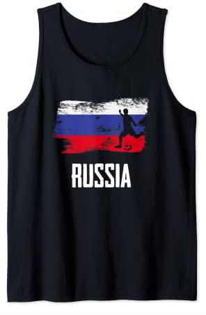 Russia Flag Jersey Russia Soccer Team Russia Tank Top