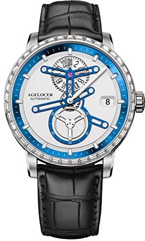 Agelocer Herrenuhr Automatisch Mechanisch Kleid Business Space Station Uhren für Männer mit Mode Luxus, Nk_5503f2