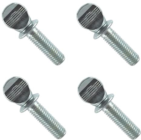 TERF® M6 X 30mm Thumb Screw Wing Bolt M6 (6mm) X 30mm Steel Spade Head Shoulder Thumb Screw Bolts - Pack of 4