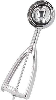 Eiskugel-Löffel, Edelstahl-Keksschaufel, Eiscreme-Kugelschaufel, Keks, Obst, Kuchen, Dessertschaufel, Spülmaschinenfest für Küche, Café (Großer Löffeldurchmesser 6 cm)
