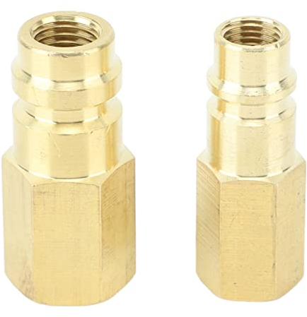 Wifehelper R134A-Klimaanlagen-Anschlussadapter, 1/4 Zoll SAE Low High Conversion-Adapter. R134A-Klimaanlagen-Anschluss, Kompatibel mit HVAC-Klimaanlagen-Kältemittelsystem