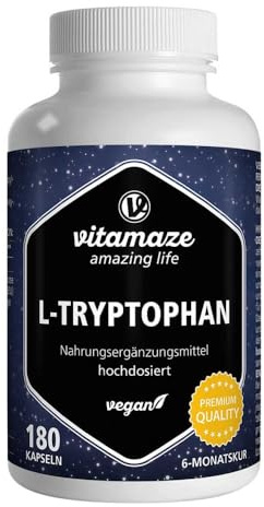 L-Tryptophan 500 mg hochdosiert vegan Kapseln 180 stk