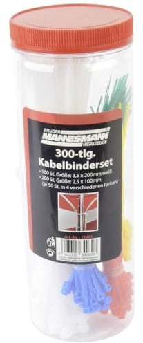 Brüder Mannesmann M13051 300-tlg. Kabelbinder-Set