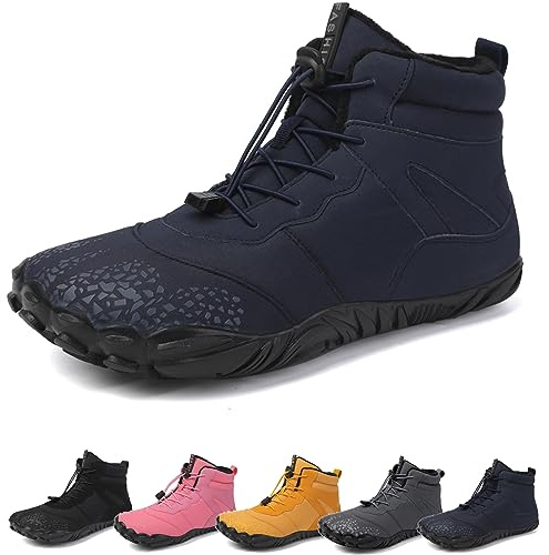Barefoot Shoes Winter Outdoor Waterproof for Men and Women, Blue C, 6 UK