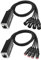 XMSJSIY Serpiente de audio de 4 canales de 3 pines XLR Extender Multi Red Receptor a Ethercon Cable para DMX512 XLR macho/hembra a RJ45 hembra a través de trenzado Cat5/6/6e grabación en etapa -2