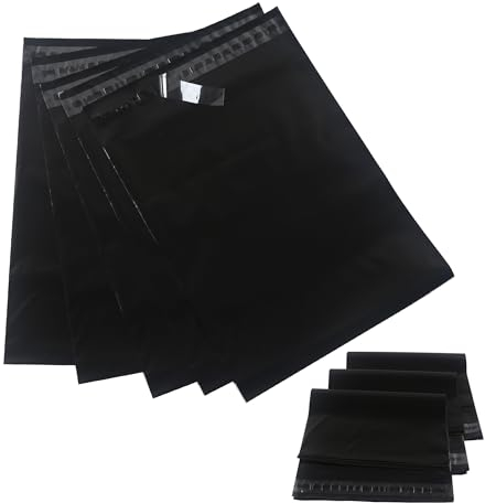newlng Versandbeutel Versandtasche für Warensendung (Schwarz)Versandtüten für Kleidung Textilien Blickdichte Kunststoff, Selbstklebend,Wasserdicht und Reißfest 30cmX42cm 30Stück (Verschiedenen Größen)
