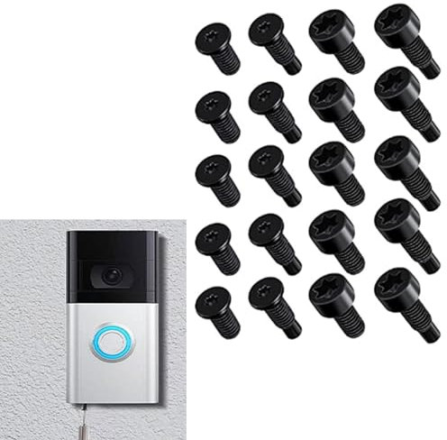 Ring Doorbell Screws Replacement Security Screws 20Pcs Spare Screws for Ring Doorbells Accessories Compatible with Video Door Bell Smart Doorbell T6/T15 Screw Set
