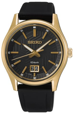 SEIKO Hommes Analogique Quartz Montre avec Bracelet en Silicone SUR560P1