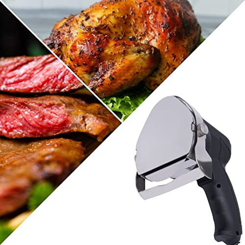 Dekltus Coupe-kebab professionnel 220 V 80 W en acier inoxydable, lame réglable pour couper efficacement différents types de viande et d'os