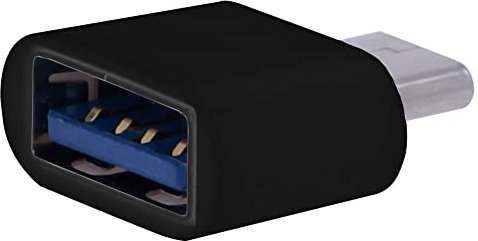 REY Adaptador USB 2.0 Hembra a USB Tipo C Macho, Color Negro